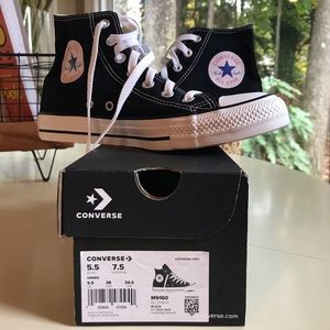 Black converse high top sneakers